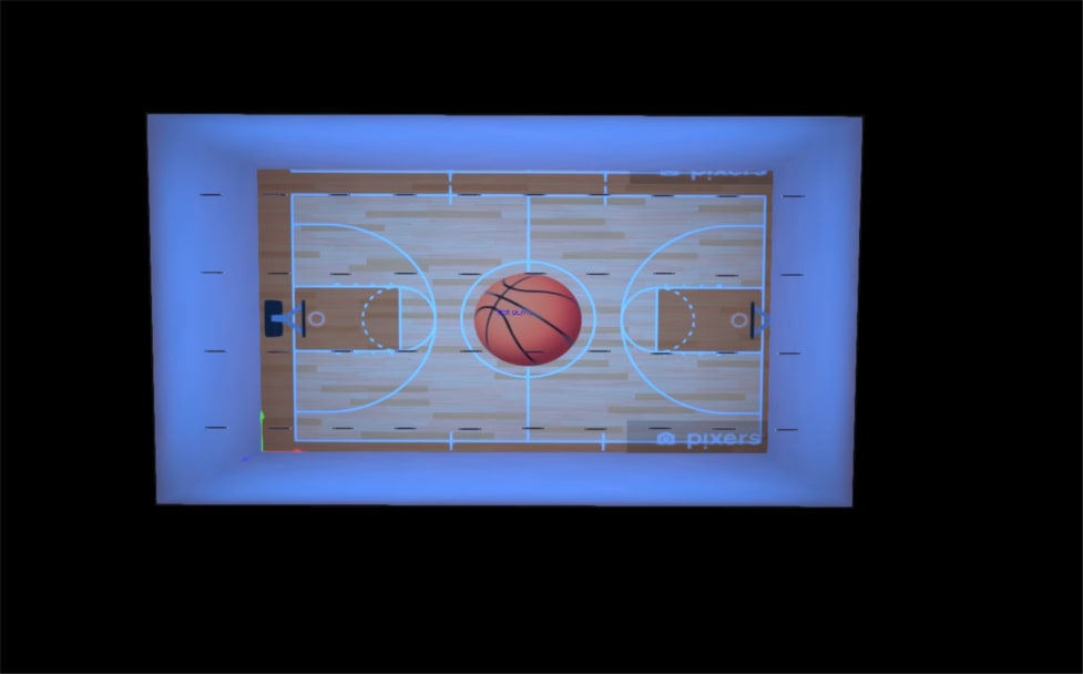 Caferağa Kapalı Spor Salonu DIALux 3B görselleştirme, 400W seçenek tam kapasite, 40 adet LED yüksek tavan armatür