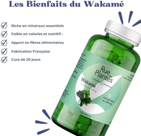 Vue 2 de Wakame Gelules Algues Brunes