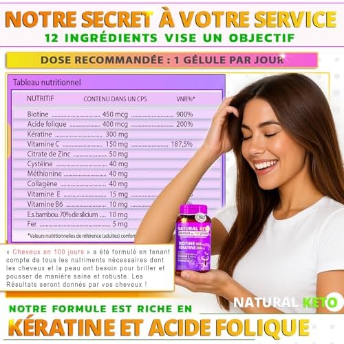 Vue 2 de Biotine Cheveux Pousse Rapide