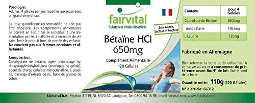 Vue 6 de Fairvital Betaine Hcl Mg