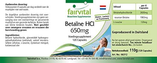 Vue 7 de Fairvital Betaine Hcl Mg