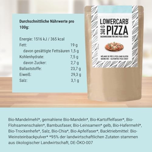 Vue 2 de Lowercarb Melange Pizza