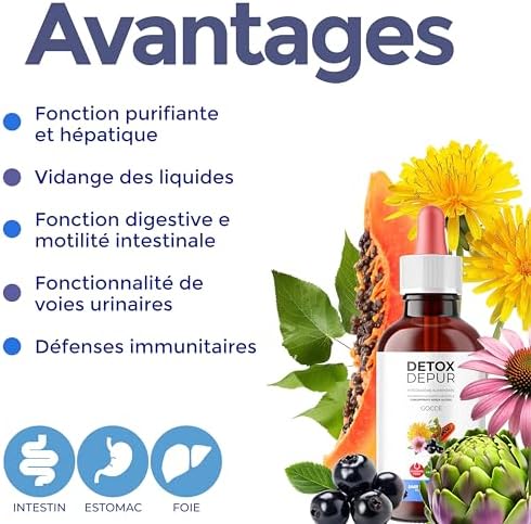Vue 4 de Detox Depur Gouttes Ml