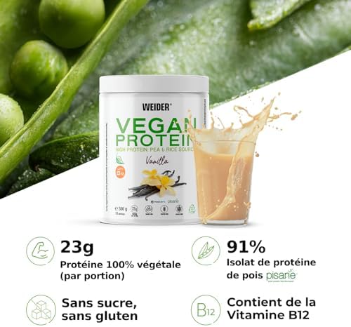 Vue 2 de Weider Vegan Protein Vanilla