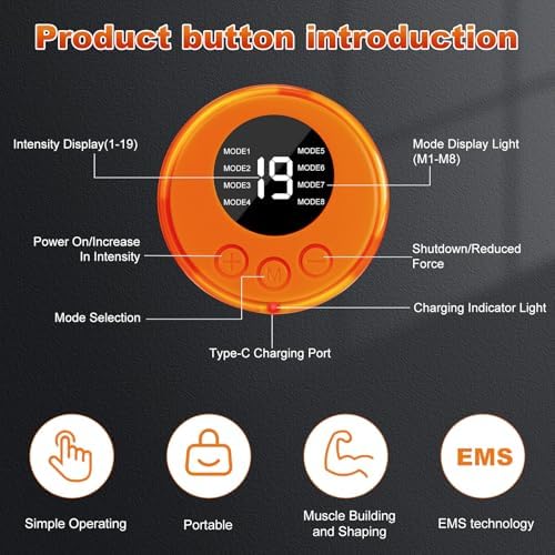 Vue 3 de Electrostimulateur Musculaire Ems Ceinture