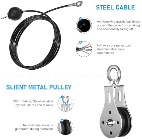 Vue 4 de Poulie Musculation Maison Cable