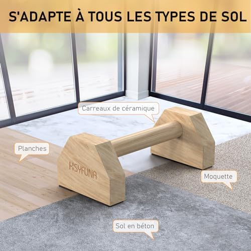 Vue 3 de Hsyfuna Parallettes Barres Paralleles