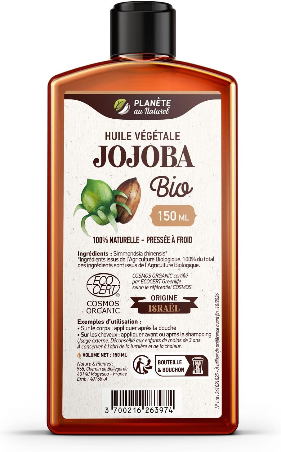 Huile De Jojoba Bio