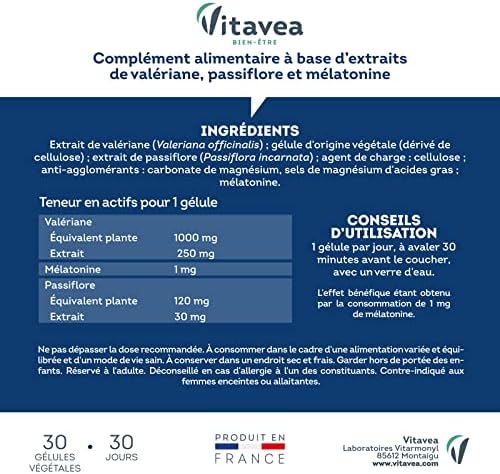 Vue 7 de Vitavea Bienetre Melatonine Valeriane