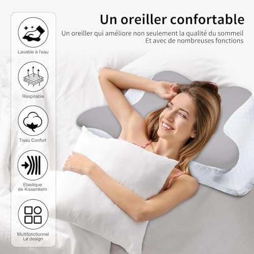 Vue 3 de Nvkhg Oreiller Ergonomique Mousse