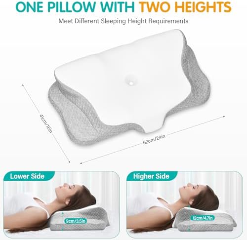 Vue 3 de Ehomfory Oreiller Ergonomique Cervical