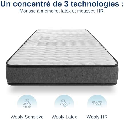 Vue 3 de Wooly Matelas Epaisseur
