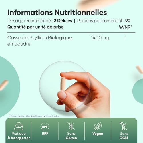 Vue 4 de Psyllium Blond Bio Gelules