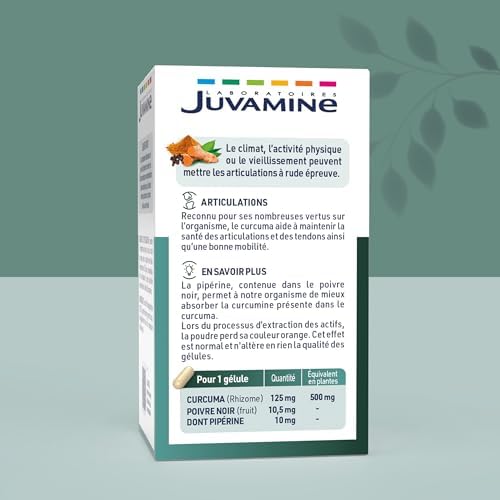 Vue 2 de Juvamine Articulations Curcuma Piperine