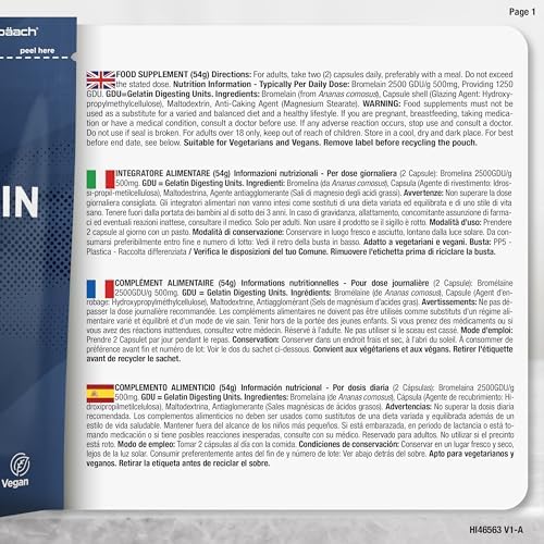 Vue 4 de Bromelaine Forte Mg Fip