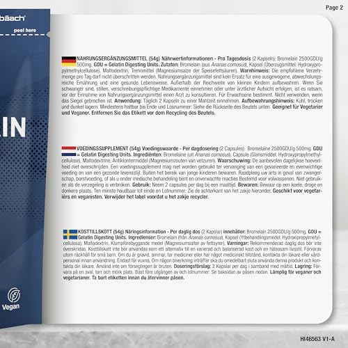 Vue 5 de Bromelaine Forte Mg Fip