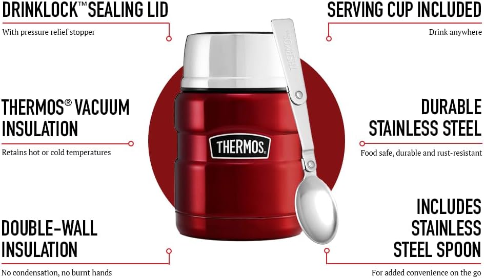 Vue 2 de Thermos Portealiments En Acier
