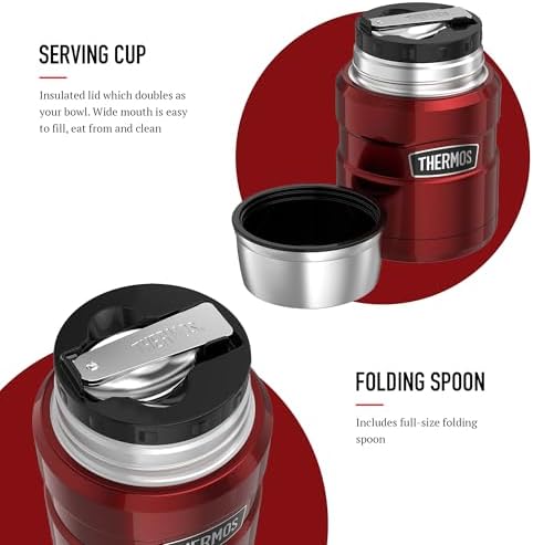 Vue 4 de Thermos Portealiments En Acier