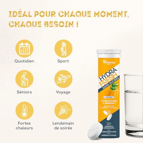 Vue 3 de Hydrafresh Pastilles Hydratation Effervescentes