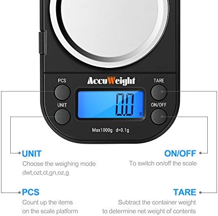 Vue 4 de Accuweight Mini Balances De