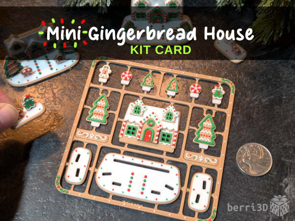 Tarjeta de kit de mini casa de jengibre