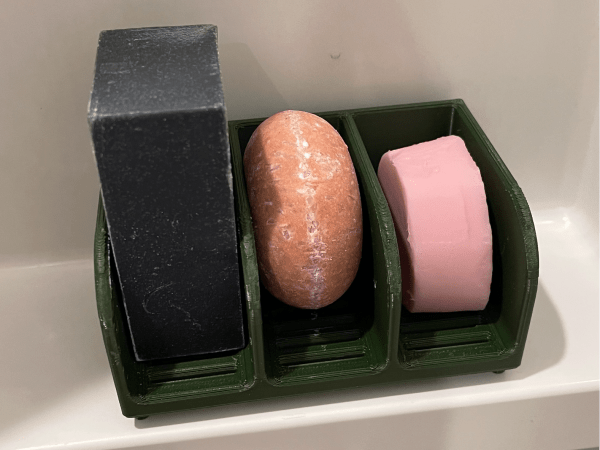 Jabonera de ducha para 3 pastillas