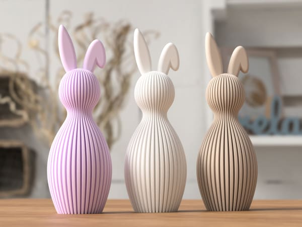 Conejo de Pascua con oreja doblada