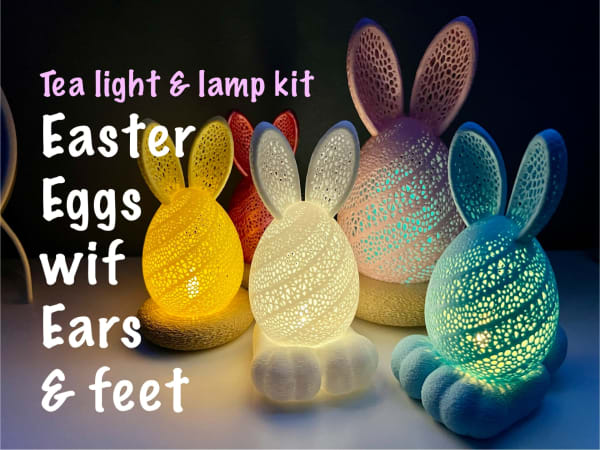 Lámpara de huevo de conejito de Pascua