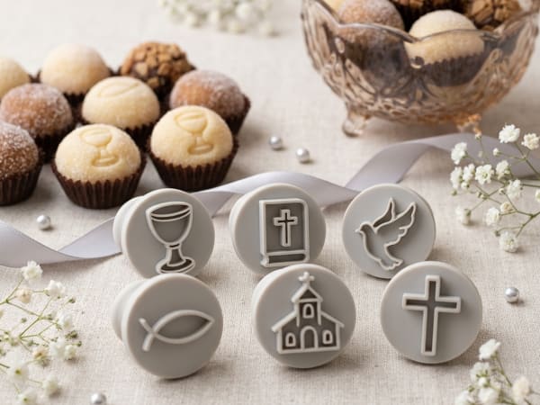 Sello para Brigadeiro Tema Bautismo o Comunión 