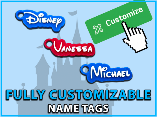 Generador de llaveros con fuente Disney totalmente personalizable