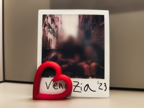Soporte de fotos de corazón para Polaroids