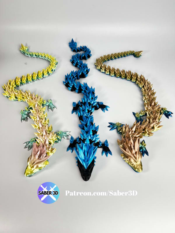 Dragón de Cristal Articulado por Saber3D