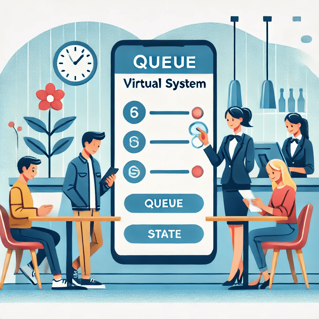 Queue management system being used in barbers and restaurants.