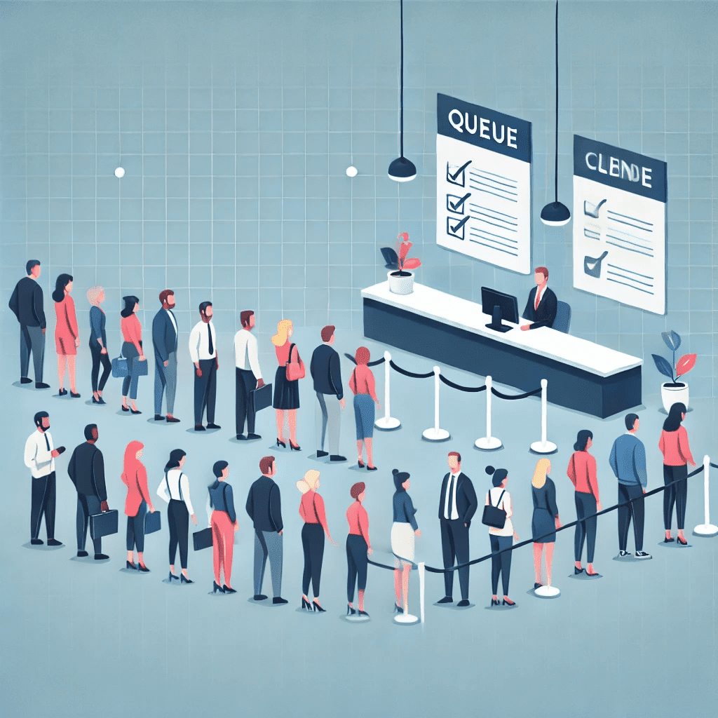 Organized Queue System | Efficient Customer Flow at a Service Counter