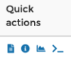 Quick actions buttons