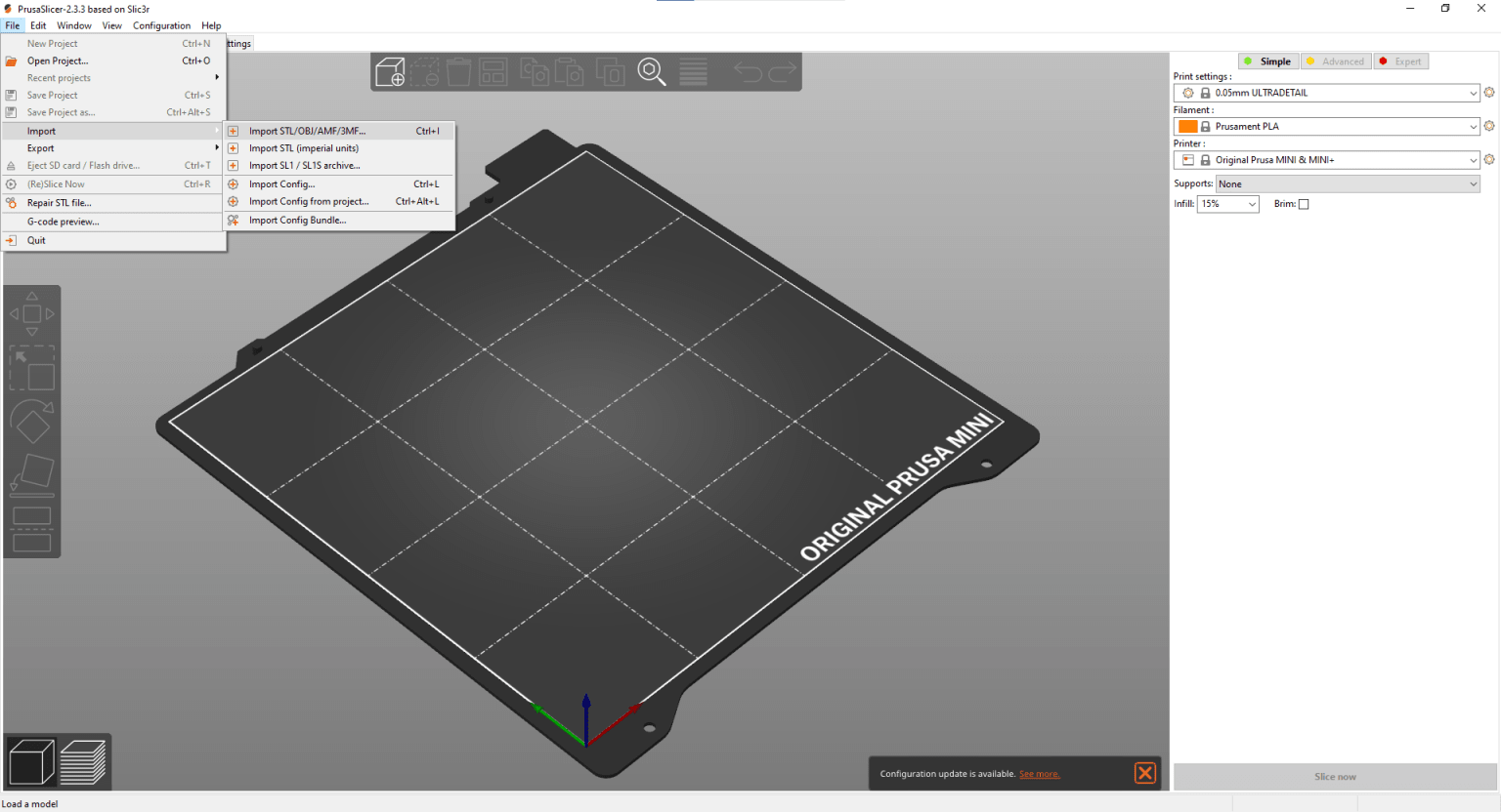 Import STL file