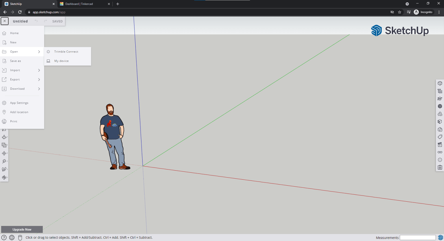 SketchUp new project