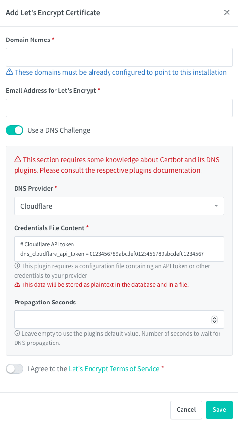 Let's Encrypt Certificate with Nginx Proxy Manager