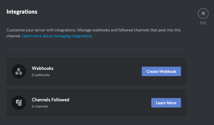Discord integrations