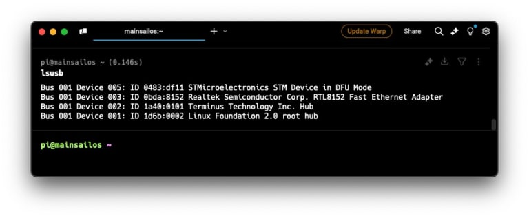 List of USB devices