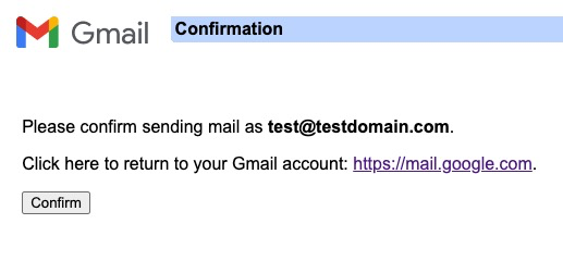 GMail confirm email