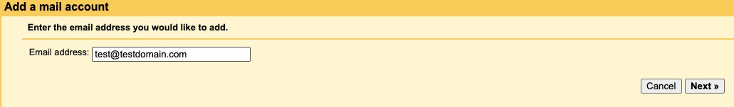 GMail add mail account