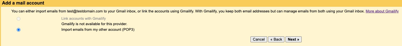 GMail POP3