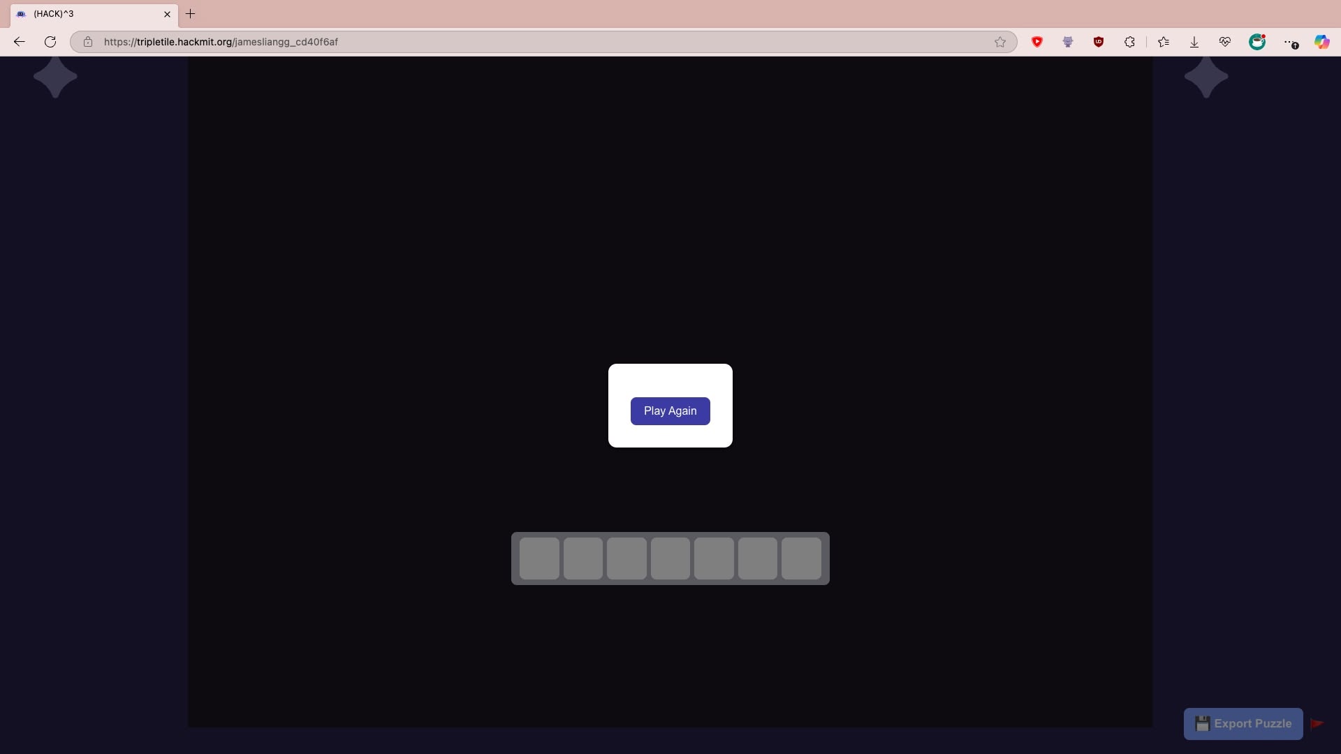Play again screen
