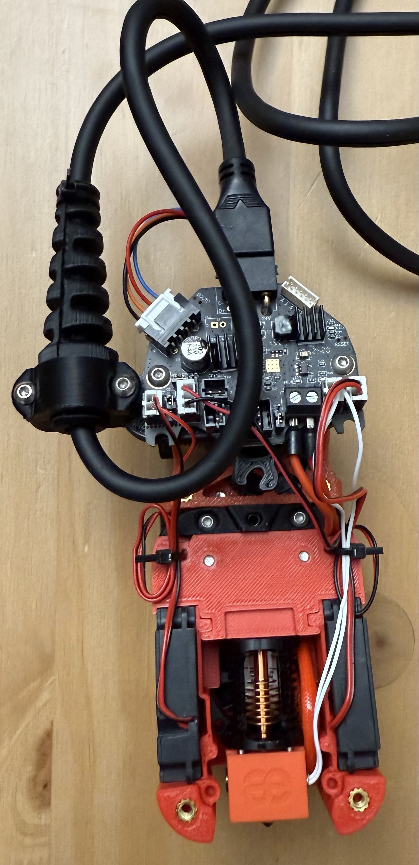 Toolhead with strain relief