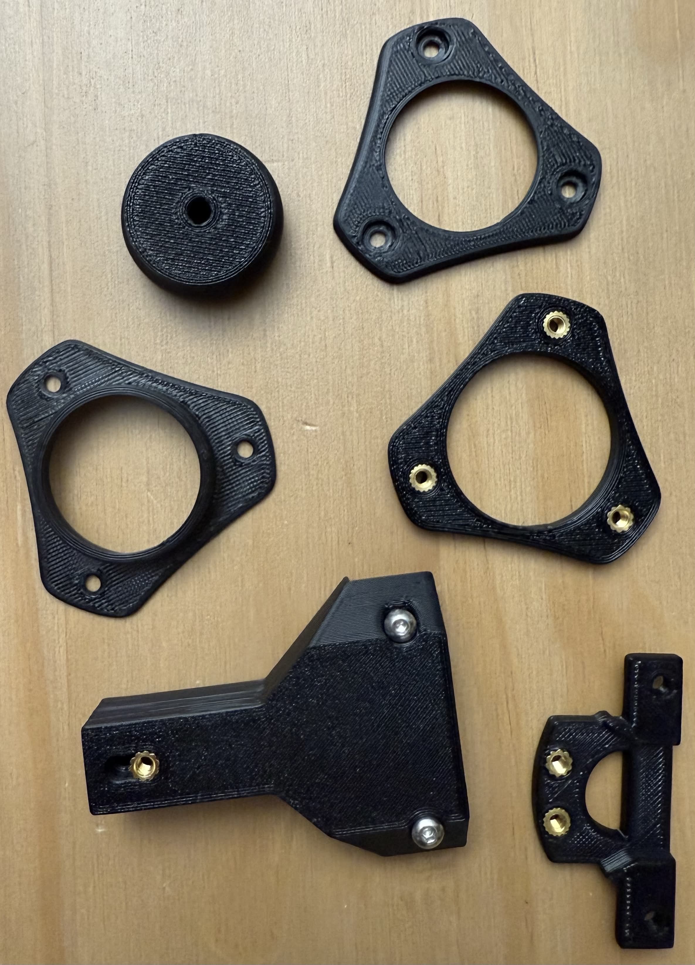 Bed mount, Eddy Probe mount, and filamment pass through