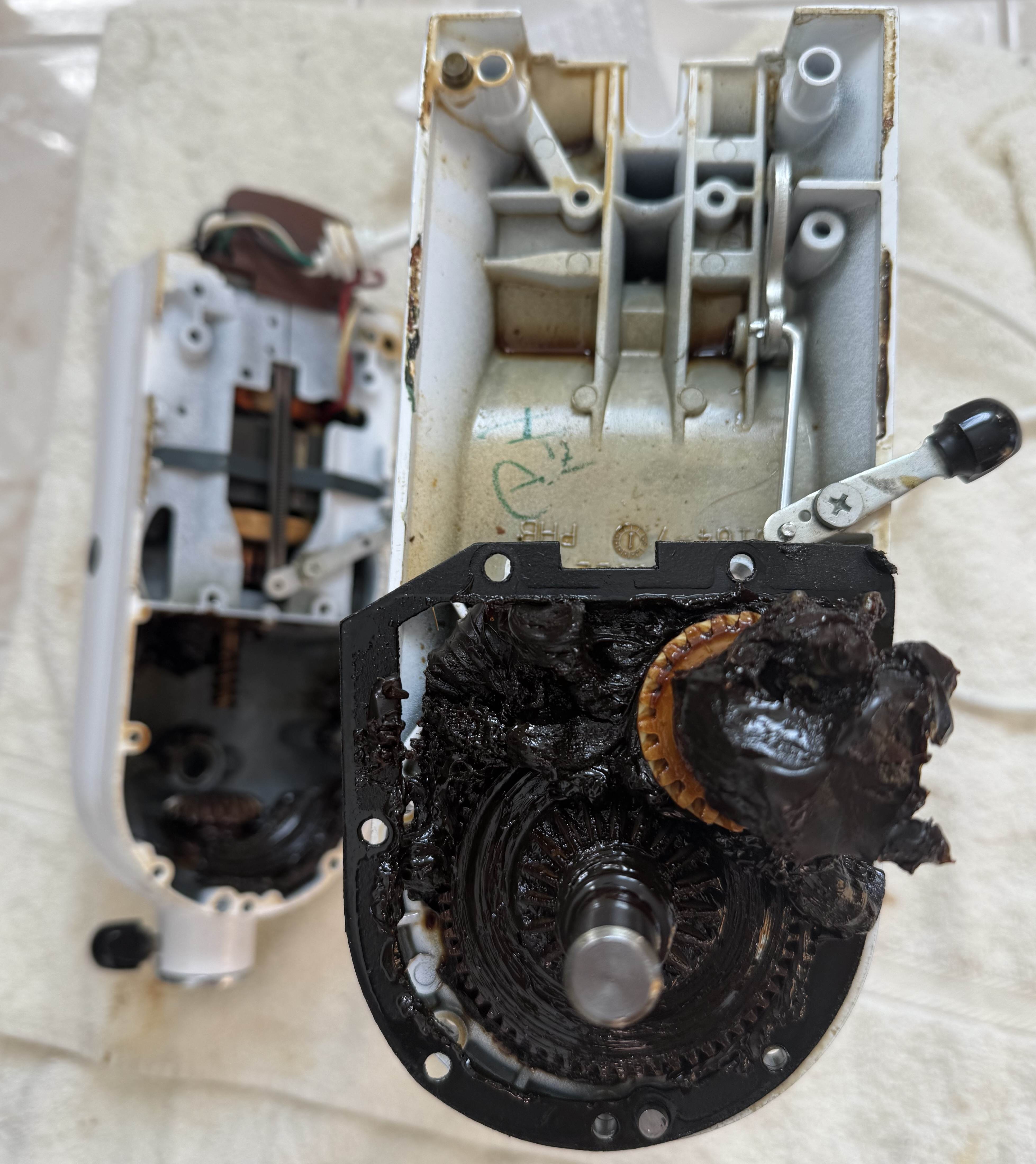 Major parts disassembled