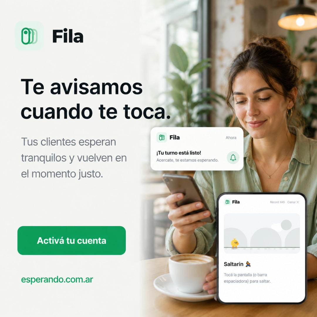Anotate y seguí tu turno desde el celu