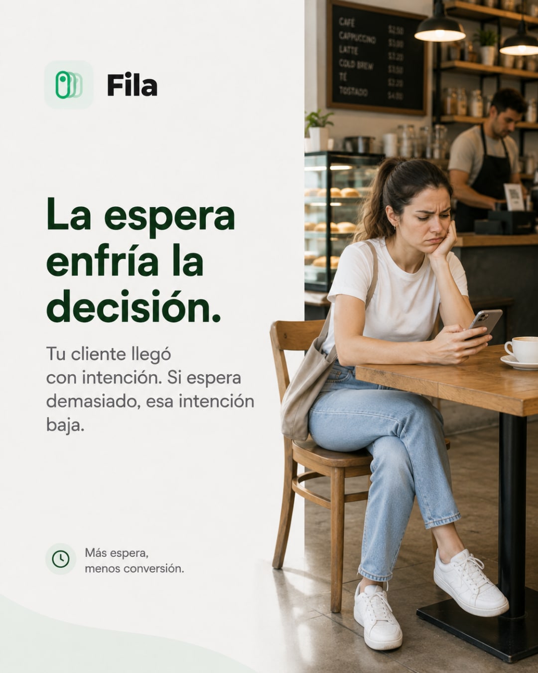 Cuando la espera desconecta, el cliente se va