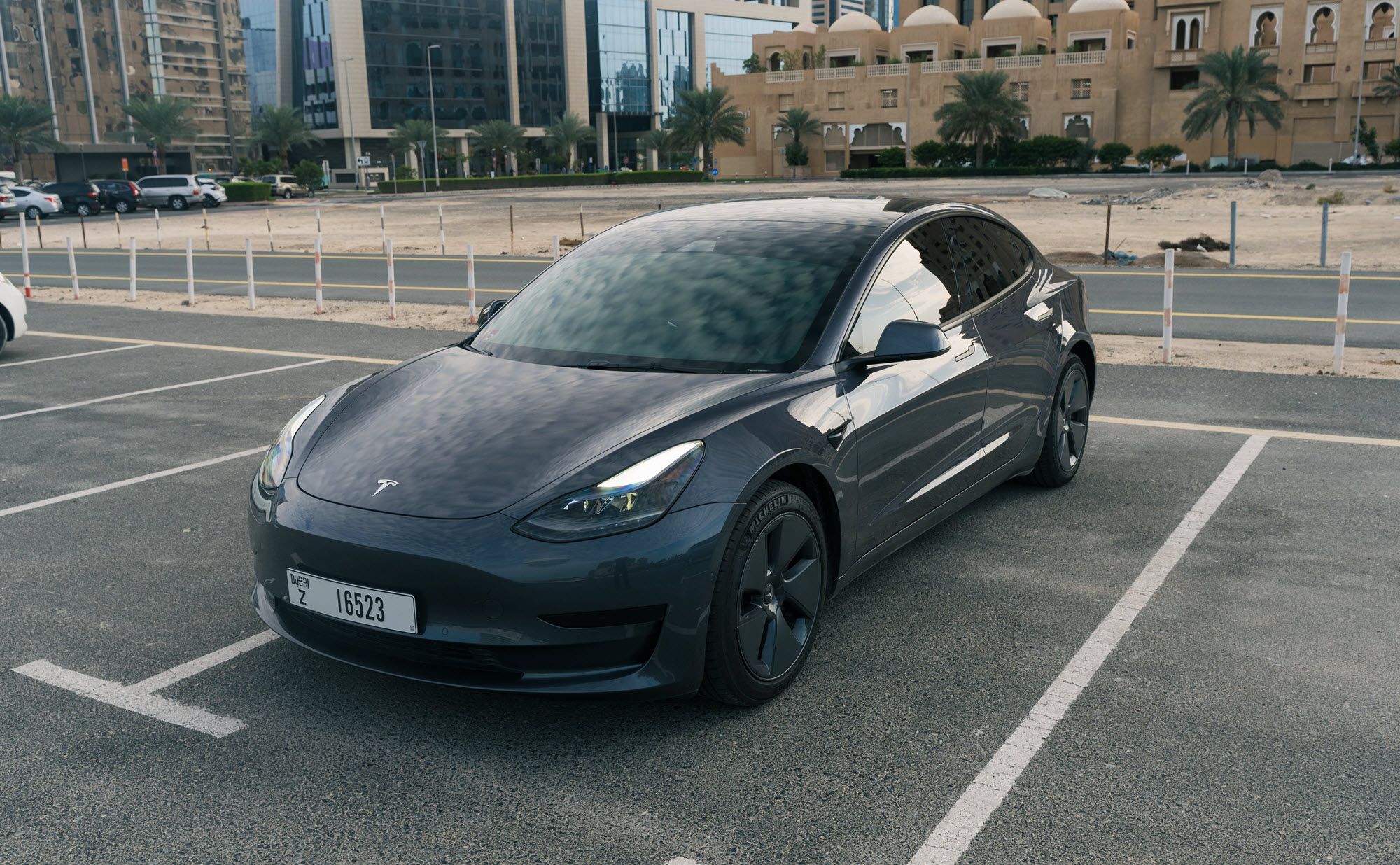 Rent Tesla Model 3 Long Range in Dubai in Easy Rent.